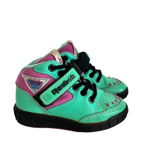 Reebok Vintage Sneaker RAD Skateboard BMX Green 80s Kids Size US 8.5 Rare Retro - Picture 15 of 15